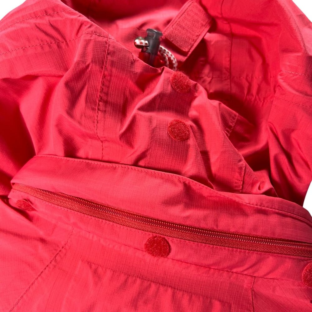 Cabelas Salmon Pink Rain Jacket Removable Hood Zippered Pockets Pits M Adjust - Picture 9 of 16